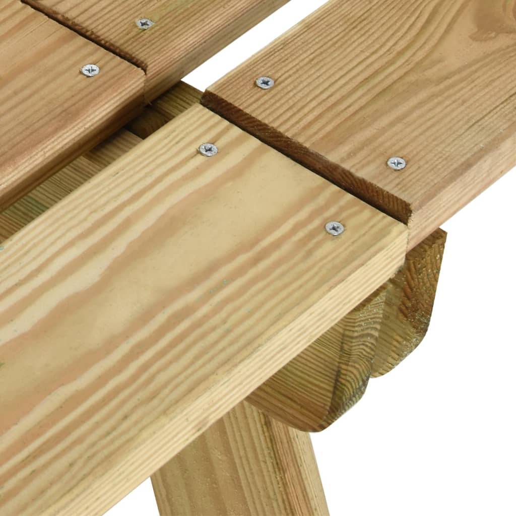 Helloshop26 - Banc de jardin meuble de patio d'extérieur terrasse 110 x 60 x 86 cm bois de pin imprégné - Image 5