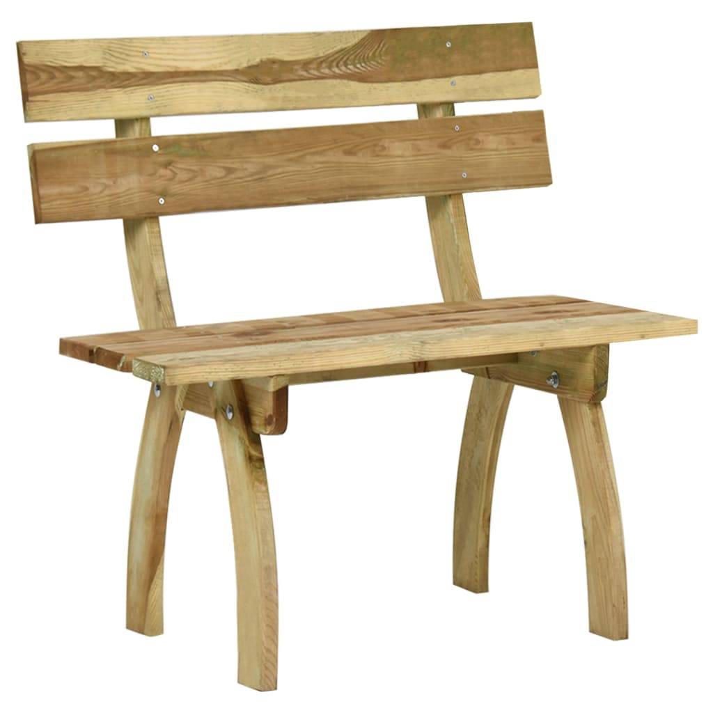 Helloshop26 - Banc de jardin meuble de patio d'extérieur terrasse 110 x 60 x 86 cm bois de pin imprégné - Image 1