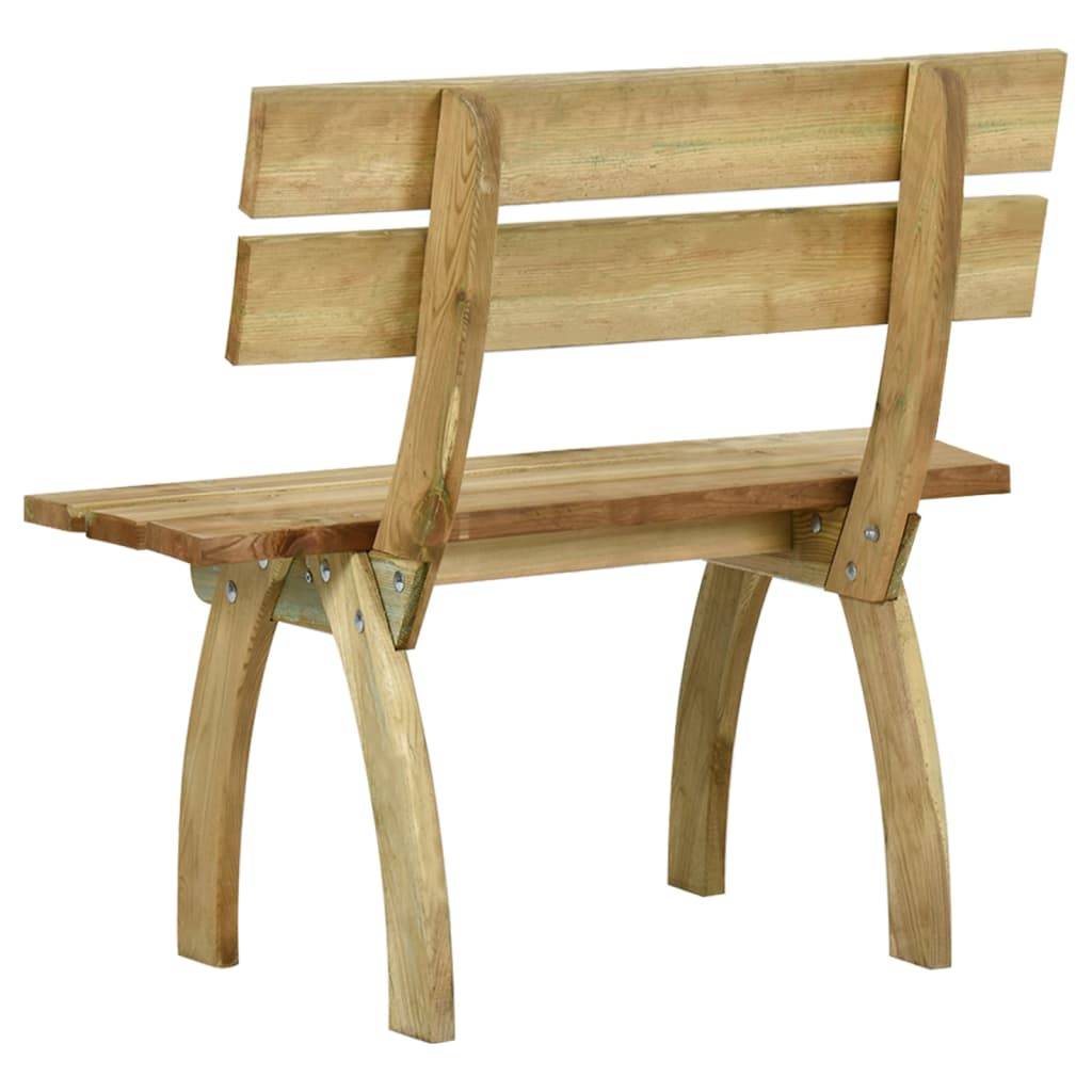Helloshop26 - Banc de jardin meuble de patio d'extérieur terrasse 110 x 60 x 86 cm bois de pin imprégné - Image 4