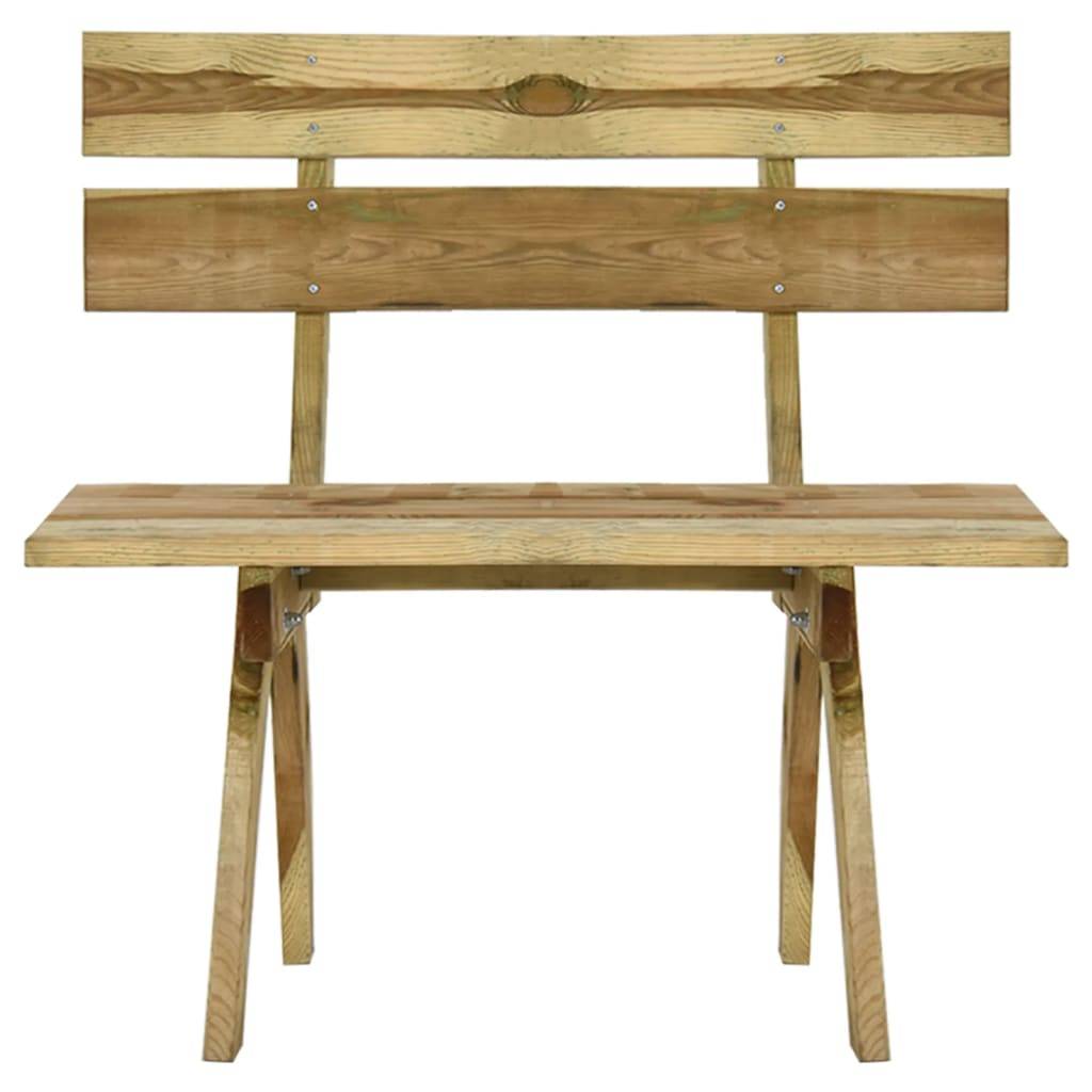 Helloshop26 - Banc de jardin meuble de patio d'extérieur terrasse 110 x 60 x 86 cm bois de pin imprégné - Image 2