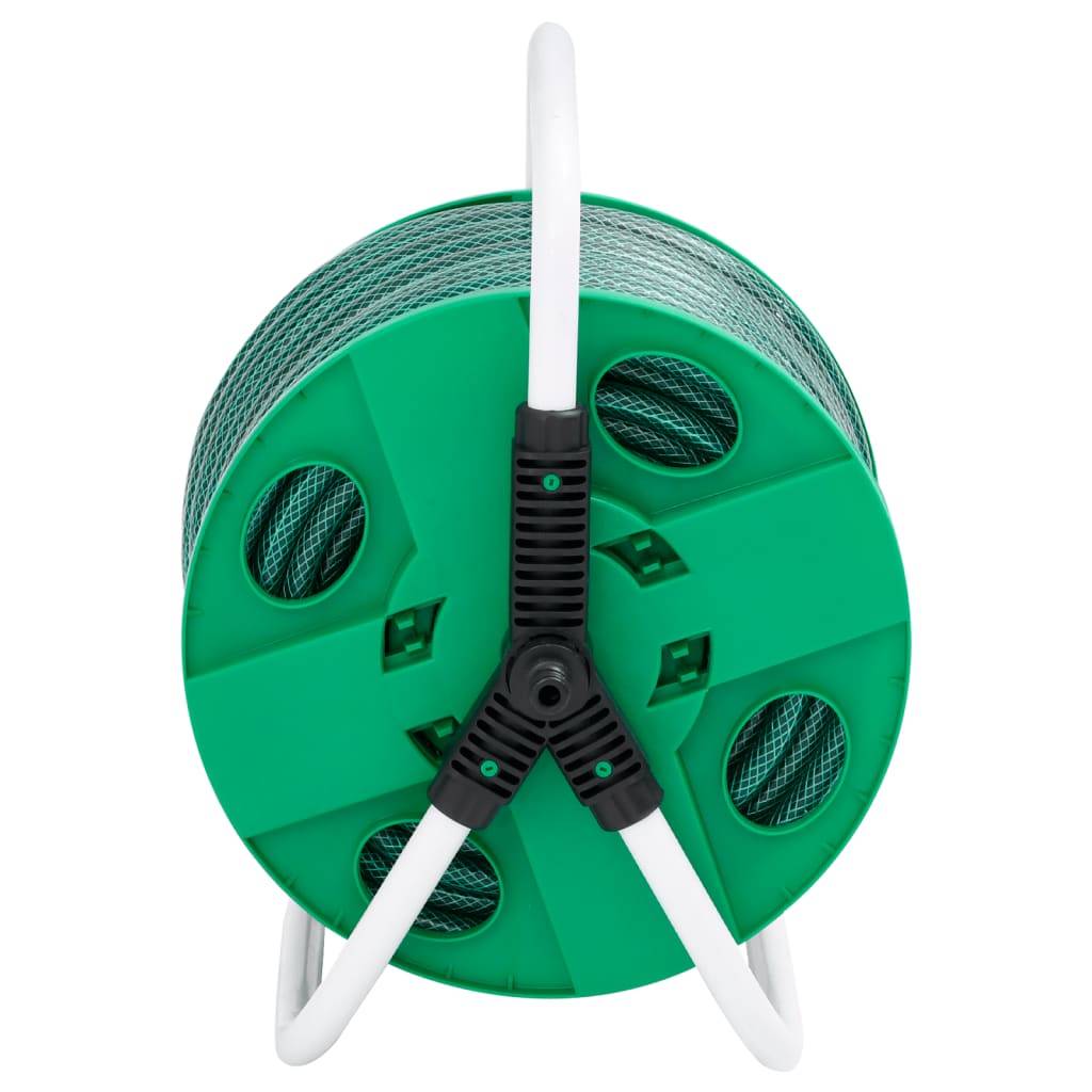PANGIVO - Enrouleur de tuyau sur pied acier galvanisé et PVC vert 40 x 30 x 41 cm - PANGIVO - Image 3