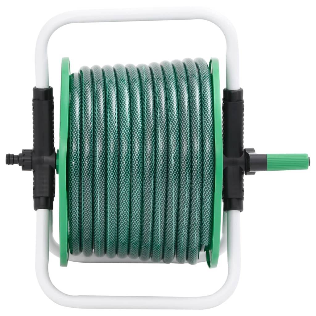 PANGIVO - Enrouleur de tuyau sur pied acier galvanisé et PVC vert 40 x 30 x 41 cm - PANGIVO - Image 2