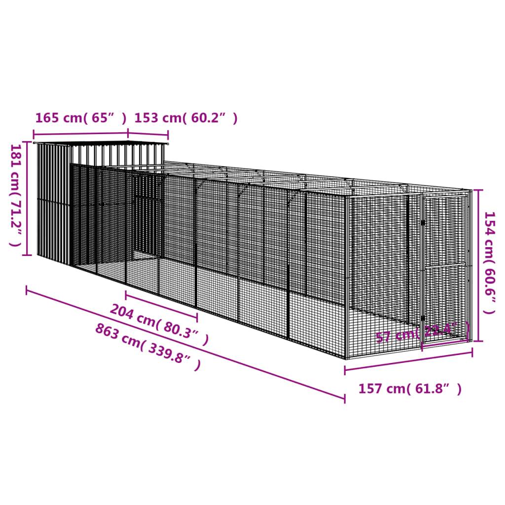 Niche plastique acier anthracite  165 x 863 x 181 cm  - Prolenta premium p3458.4 - Image 7