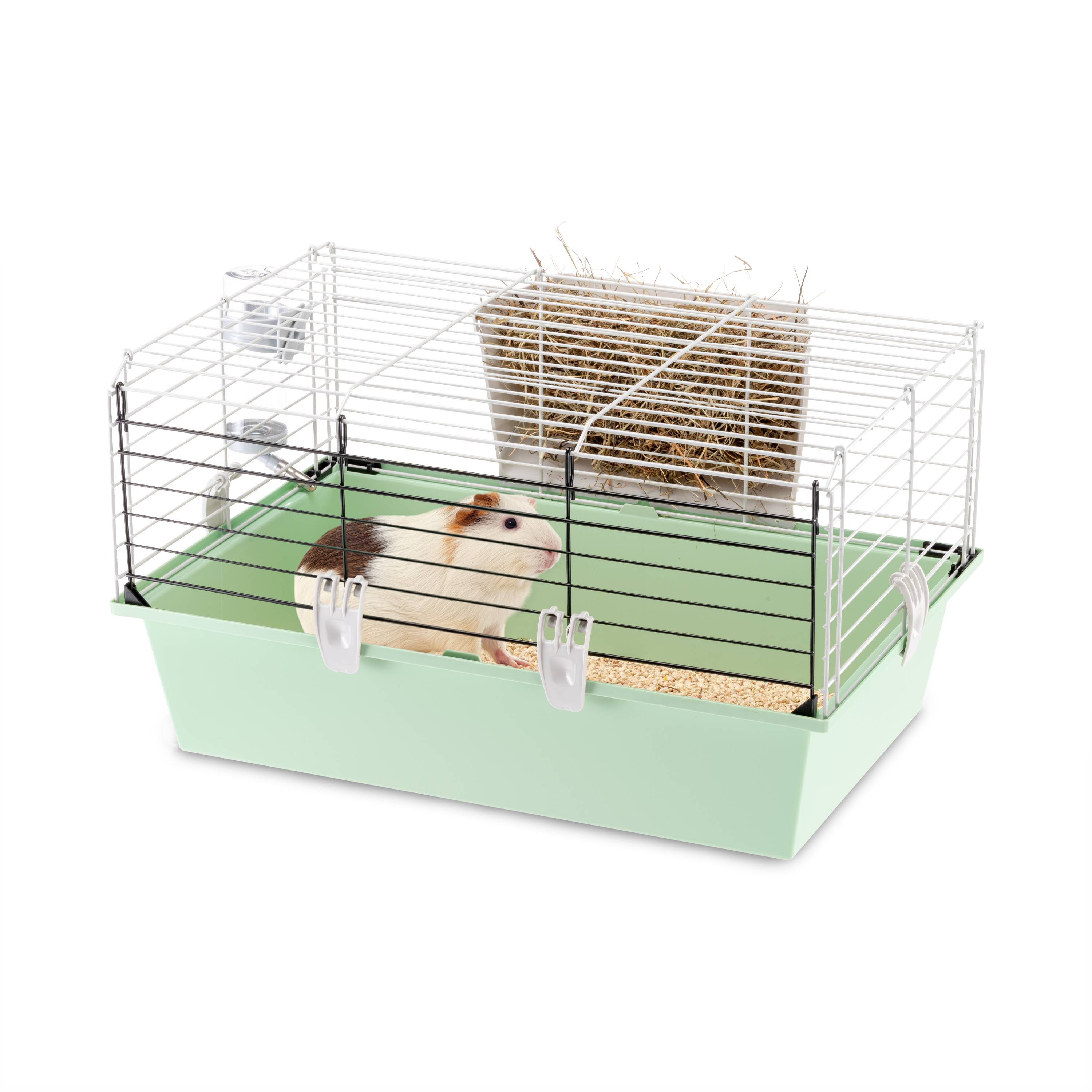 Ferplast - FERPLAST CAVIE 60 Cage pour Rongeurs pour Cochons d'Inde, Cochons d'Inde, en Métal, Accessoires inclus : Mangeoire, Abreuvoir. 58x38xh31,5cm - Image 4