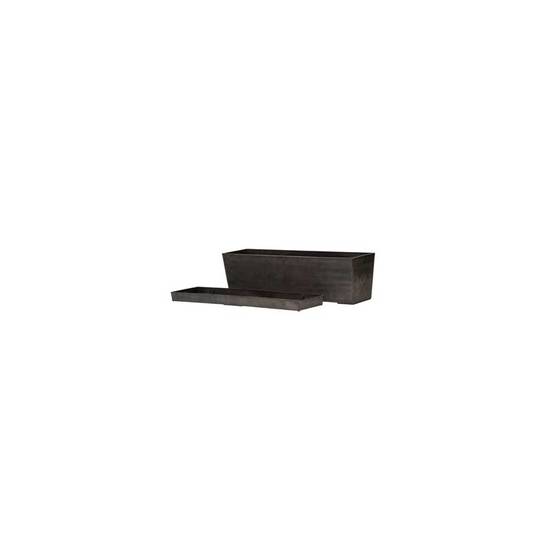 Jardinière en plastique recyclé - Gris anthracite - Novavita - Image 1