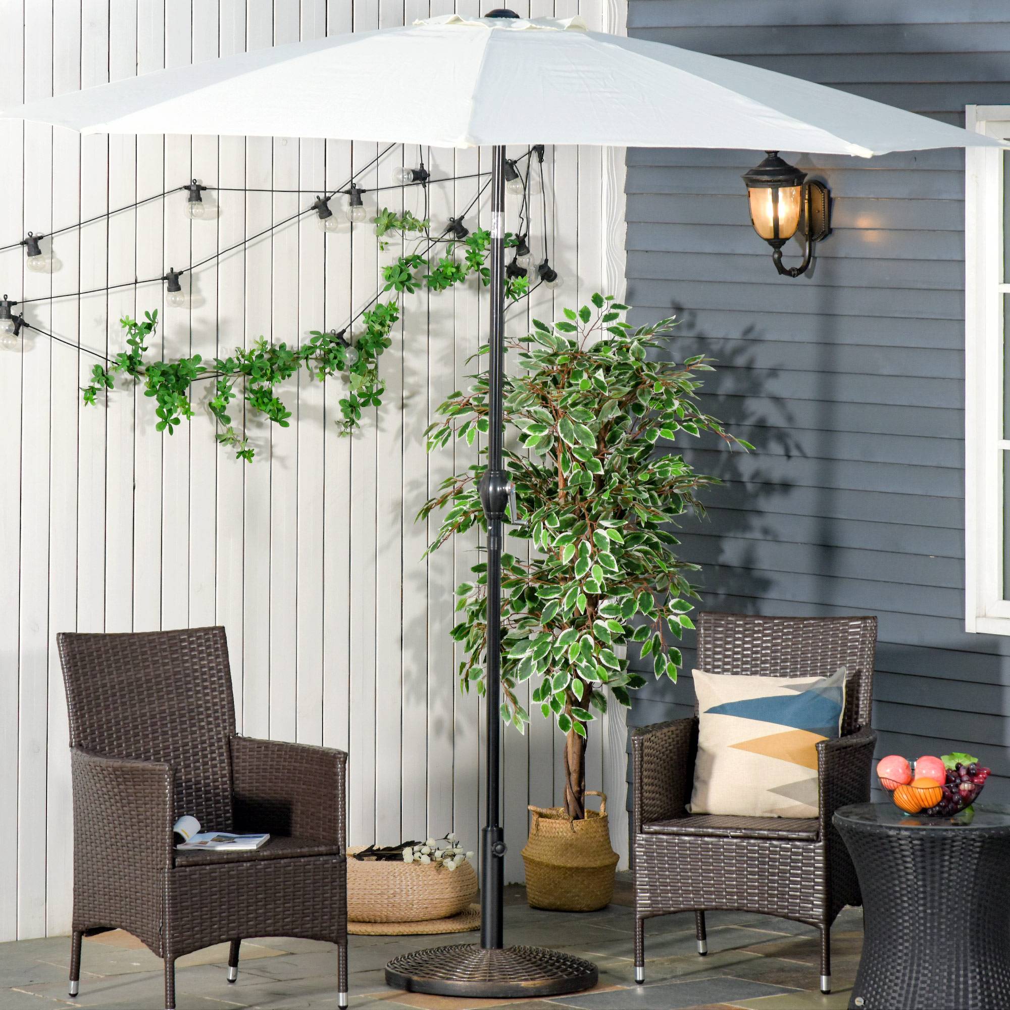 Pied de parasol en ciment et résine pour terrasse avec adaptateurs Ø53cm bronze - ComfortXL Outdoor Living - Image 4