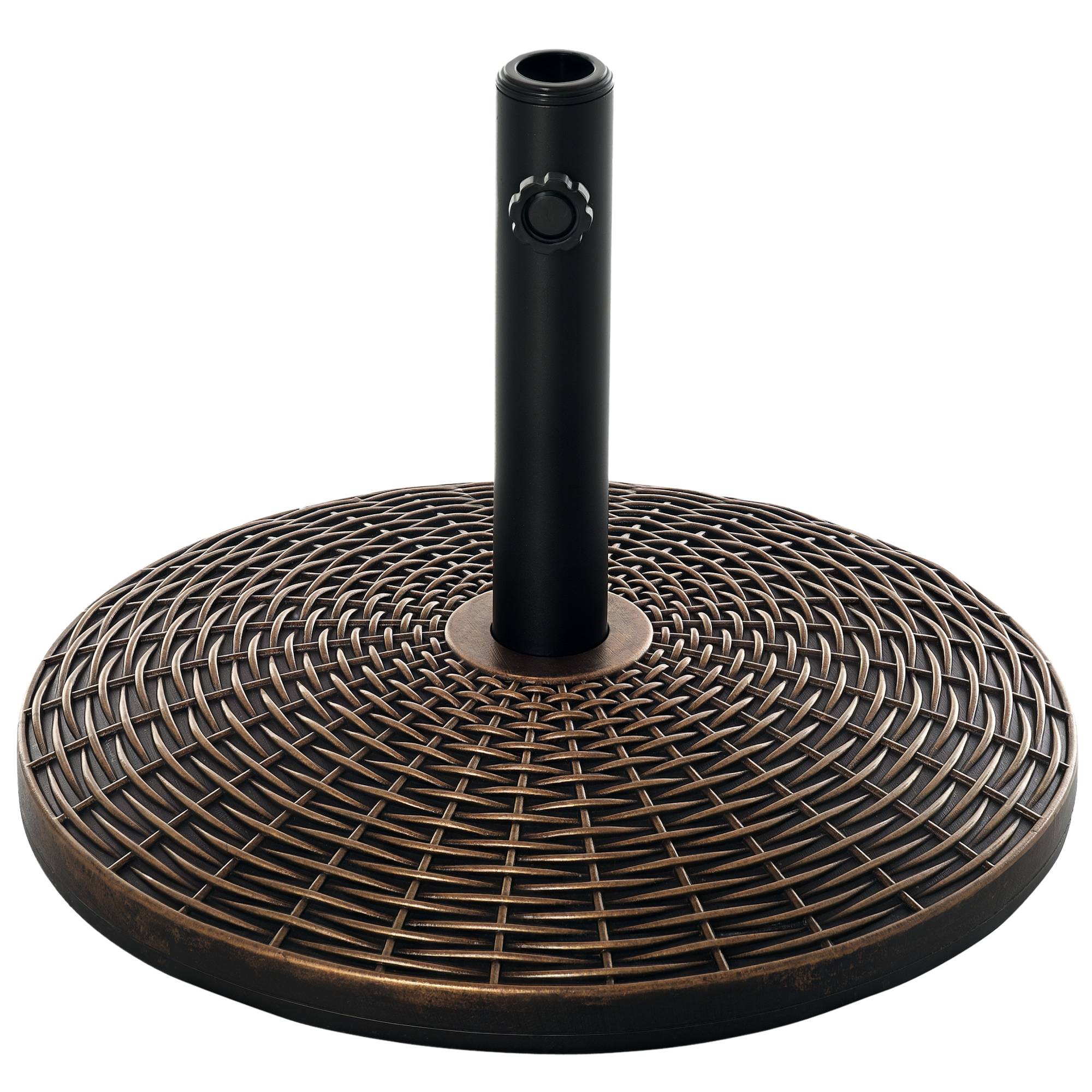 Pied de parasol en ciment et résine pour terrasse avec adaptateurs Ø53cm bronze - ComfortXL Outdoor Living - Image 1