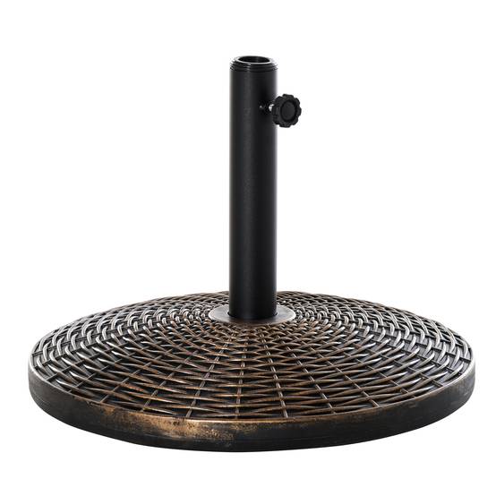 Pied de parasol en ciment et résine pour terrasse avec adaptateurs Ø53cm bronze - ComfortXL Outdoor Living - Image 2