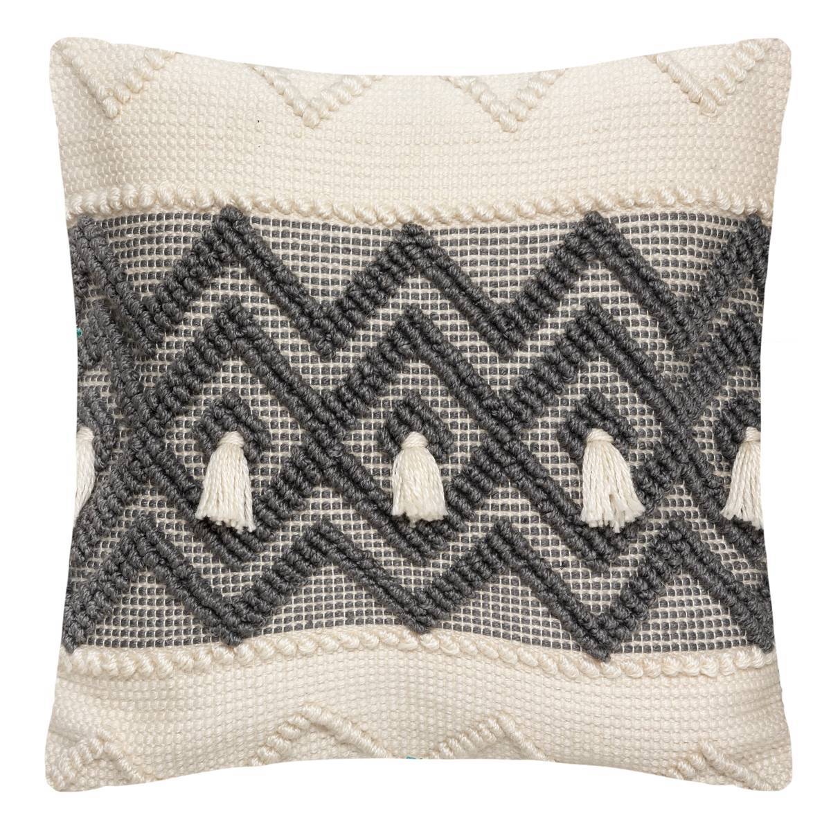 Atmosphera - Coussin "R.O.W." blanc ivoire 45x45cm - Atmosphera Créateur d'intérieur - Image 2