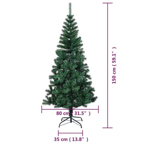 Sapin de Noël | Arbre de Noël artificiel pointes iridescentes Vert 150 cm PVC Maison Chic - Image 8