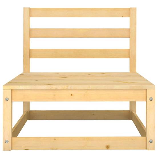Ensemble Canapé de Jardin Bois Pin Brut 2 Éléments Modulables avec Coussins Gris pour Patio – ComfortXL Outdoor Living - Image 4