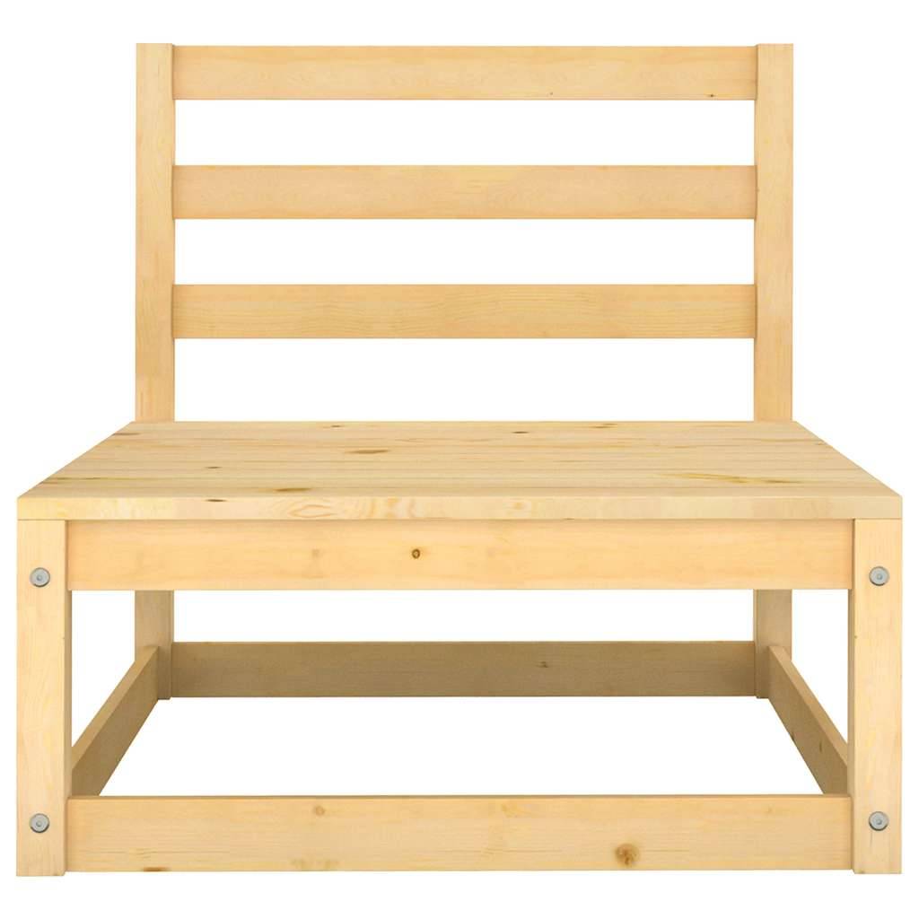 Ensemble Canapé de Jardin Bois Pin Brut 2 Éléments Modulables avec Coussins Gris pour Patio – ComfortXL Outdoor Living - Image 4