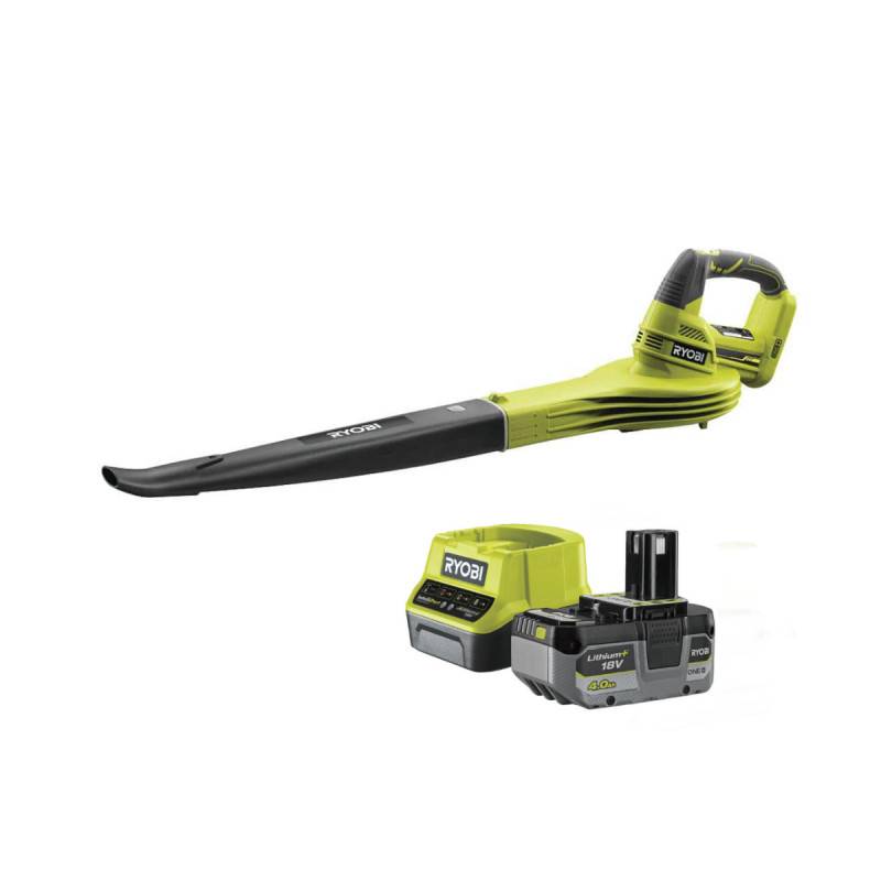 Ryobi - Pack RYOBI souffleur 18V One+ OBL1820S - 1 batterie 4.0Ah LithiumPlus - 1 chargeur rapide 2.0Ah RC18120-140X - Image 1