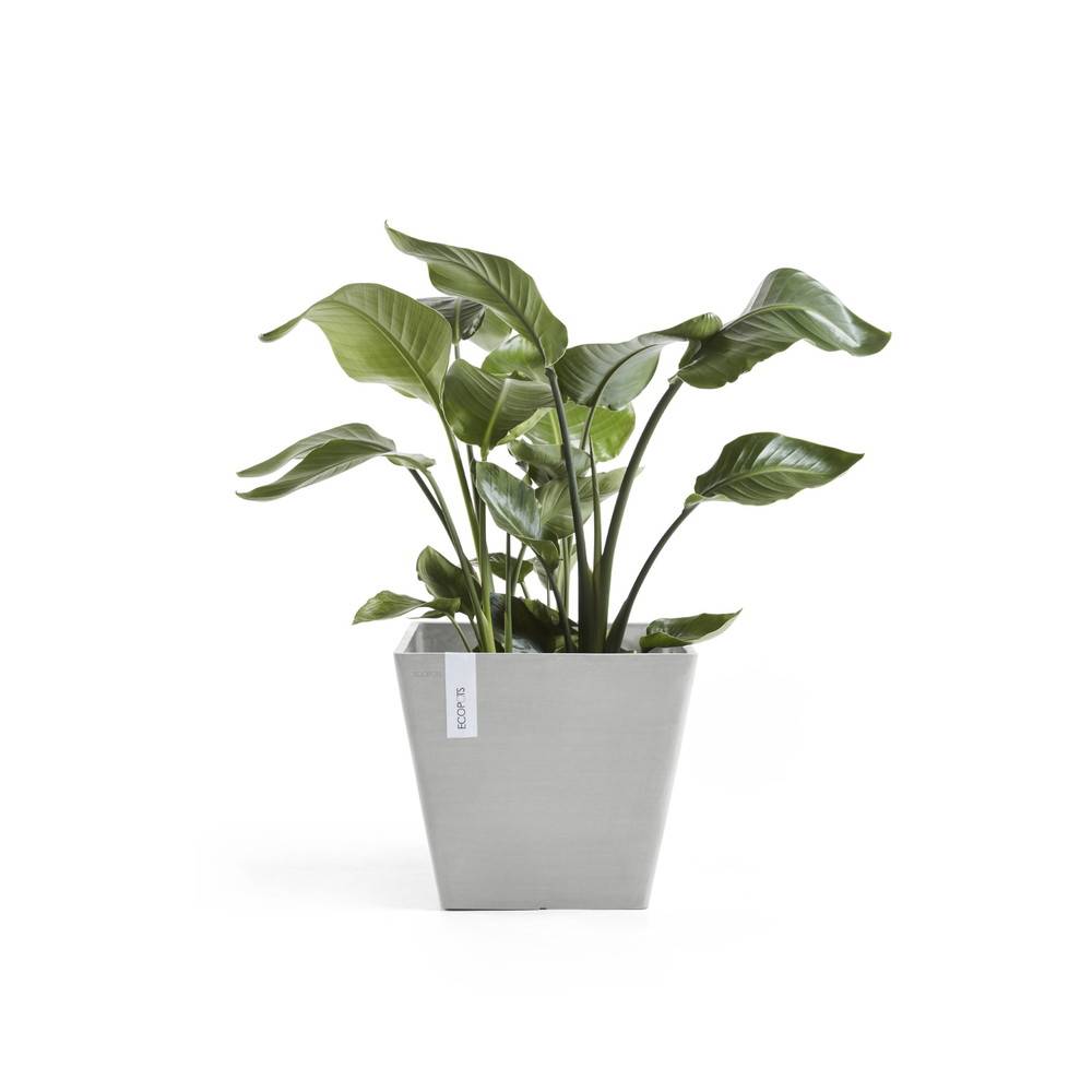 Ecopots - Pot Carré Rotterdam 30 Blanc Gris - 30 x 30 x H. 26 cm - 17 L ECOPOTS - Image 2