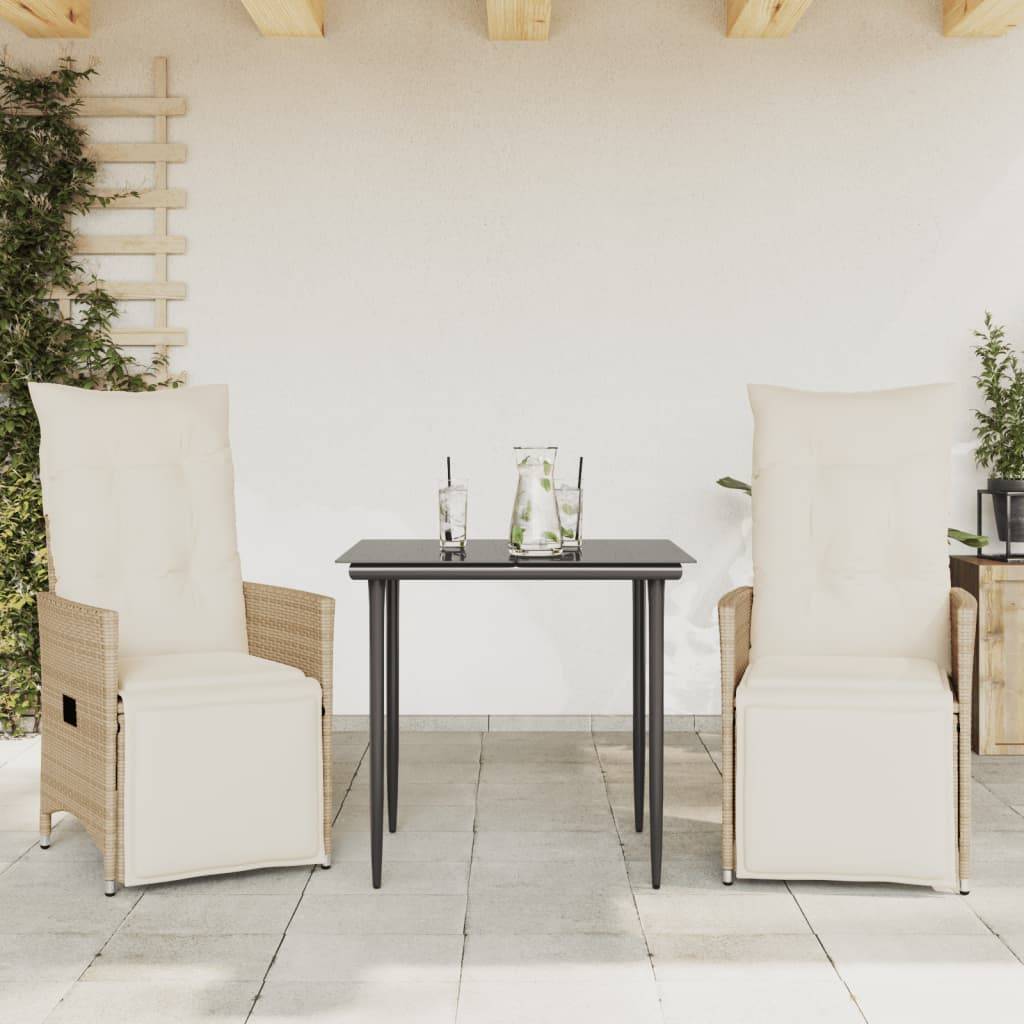 Prolenta Premium - Chaises de jardin rotin beige  56 x 59 x 92 cm  - Prolenta premium p3146.7 - Image 1
