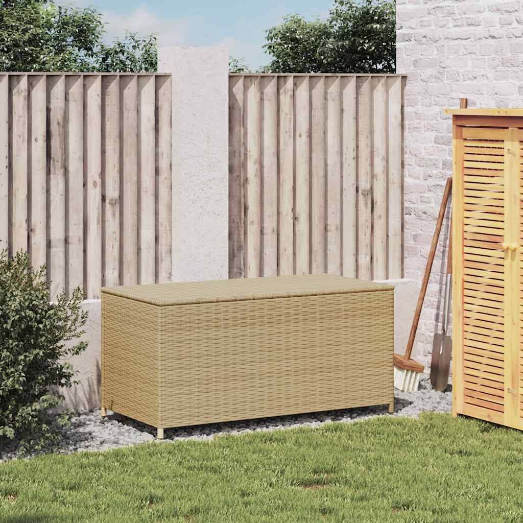 PANGIVO - Coffre de jardin résine tressée mélange beige 100 x 50 x 50 cm - PANGIVO - Image 3