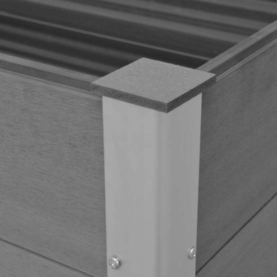 Vidaxl - Lit surélevé de jardin WPC 150x50x54 cm Gris vidaXL 43607 - Image 4