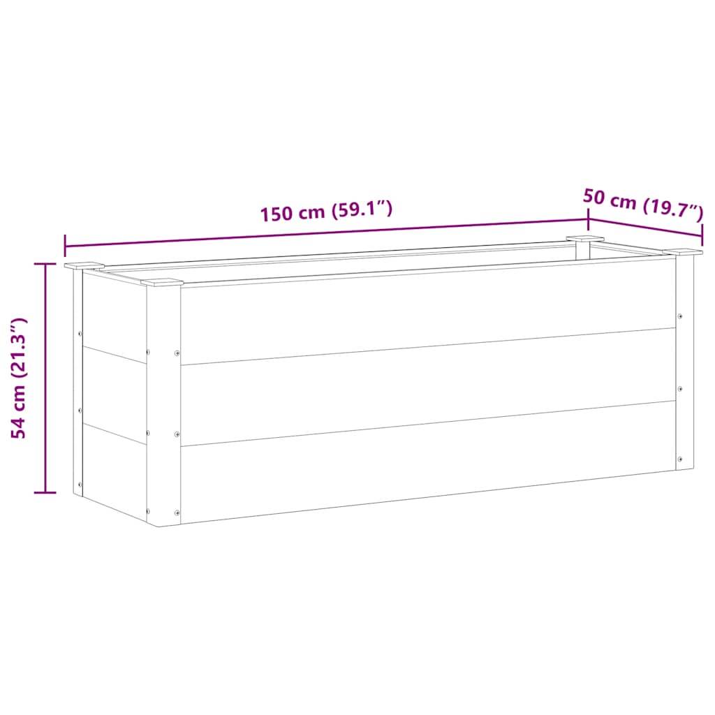Vidaxl - Lit surélevé de jardin WPC 150x50x54 cm Gris vidaXL 43607 - Image 3