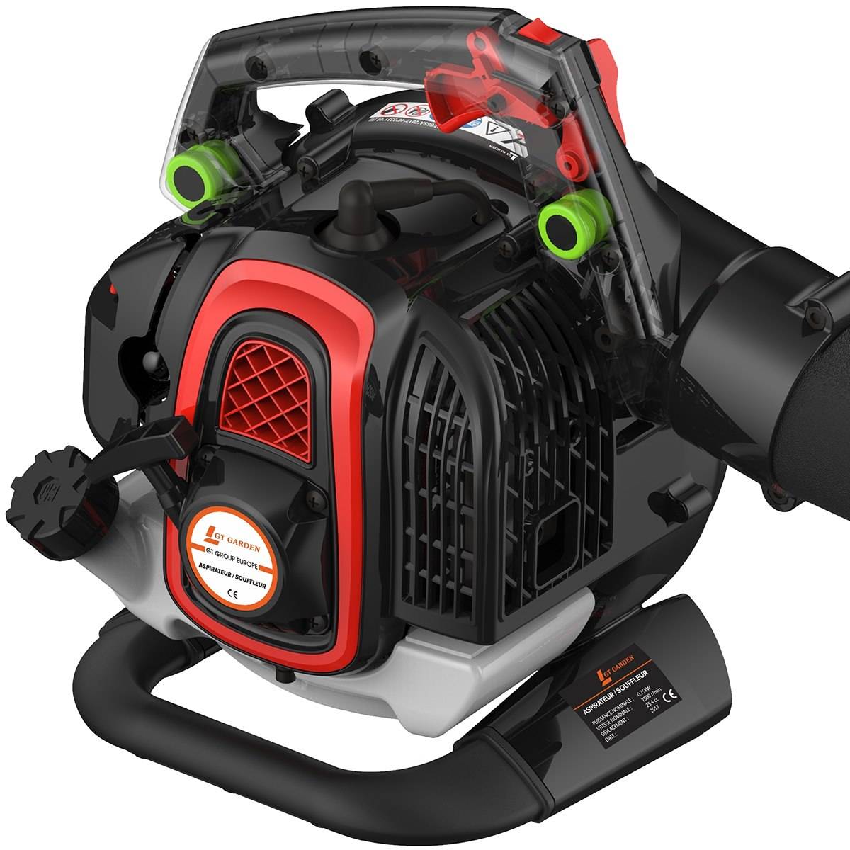 Gt Garden - Souffleur - aspirateur - broyeur thermique, 26 cm3, 225 km/h - GT GARDEN - Image 4