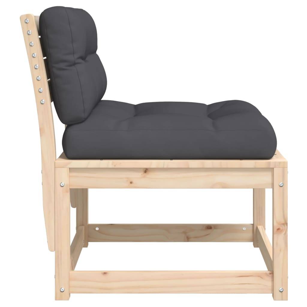 Canapés de jardin avec coussins 2 pcs | Canapé D'extérieur | Sofa De Jardin bois de pin massif Maison Chic - Image 7