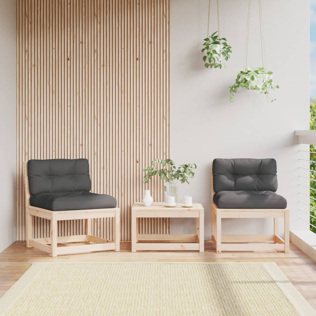 Canapés de jardin avec coussins 2 pcs | Canapé D'extérieur | Sofa De Jardin bois de pin massif Maison Chic - Image 2