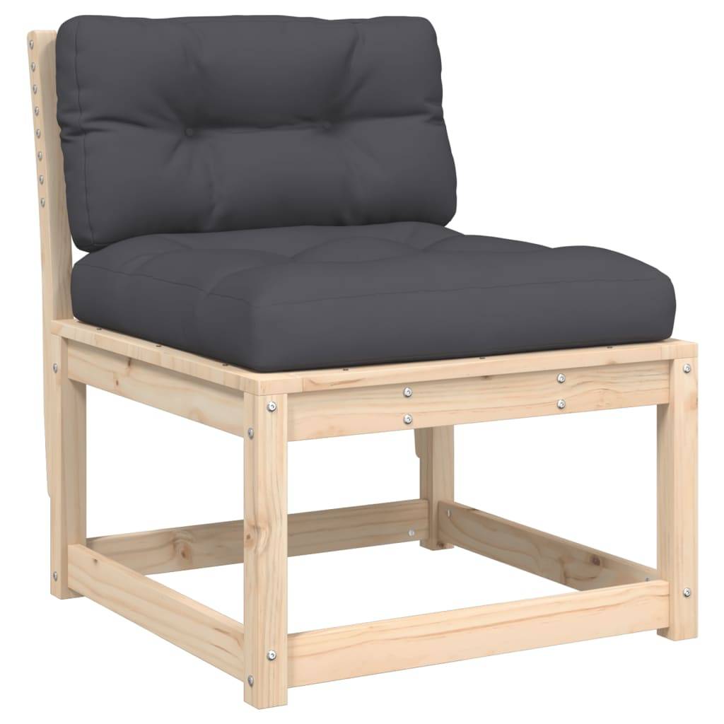 Canapés de jardin avec coussins 2 pcs | Canapé D'extérieur | Sofa De Jardin bois de pin massif Maison Chic - Image 5