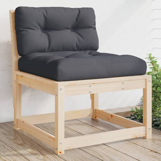 Canapés de jardin avec coussins 2 pcs | Canapé D'extérieur | Sofa De Jardin bois de pin massif Maison Chic - Image 3