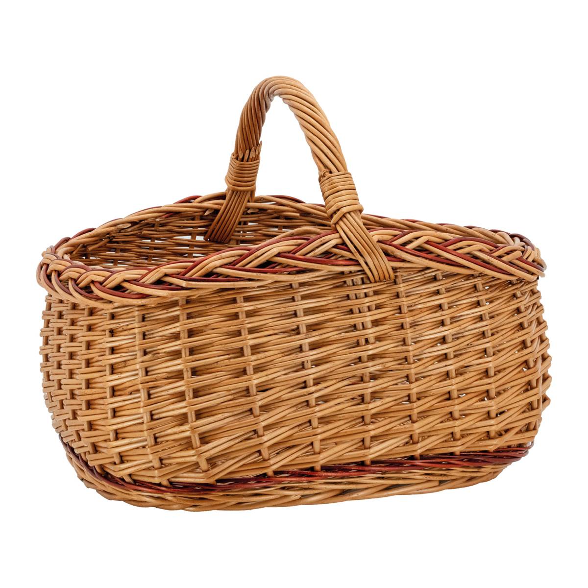 Aubry Gaspard - Panier en osier buff et marron - Image 1