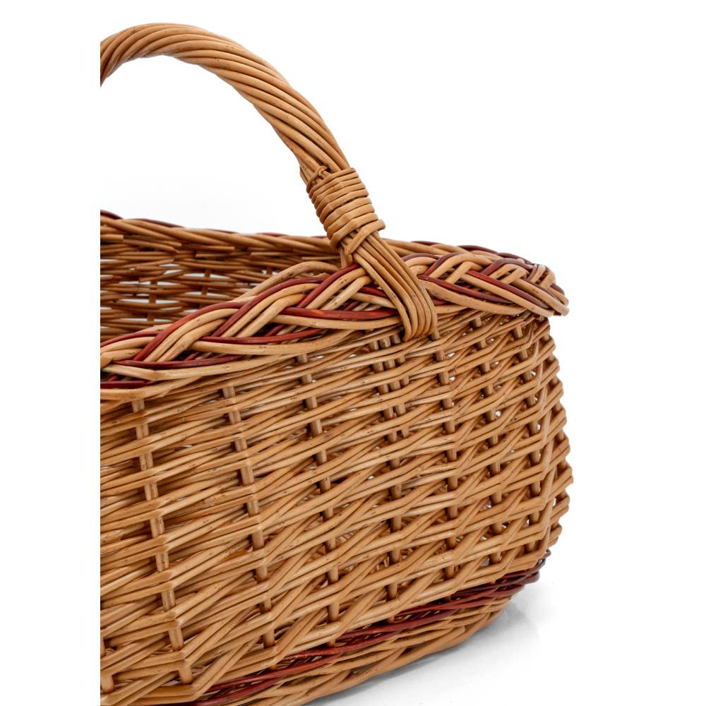 Aubry Gaspard - Panier en osier buff et marron - Image 3