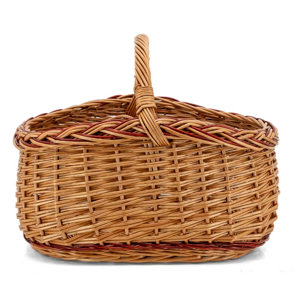 Aubry Gaspard - Panier en osier buff et marron - Image 4