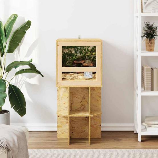 Vidaxl - Base de Terrarium avec étagère Marron 40 x 40 x 50 cm OSB vidaXL 876738 - Image 5