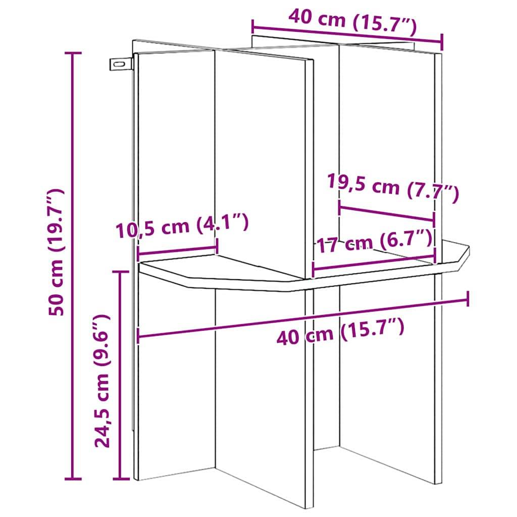 Vidaxl - Base de Terrarium avec étagère Marron 40 x 40 x 50 cm OSB vidaXL 876738 - Image 3