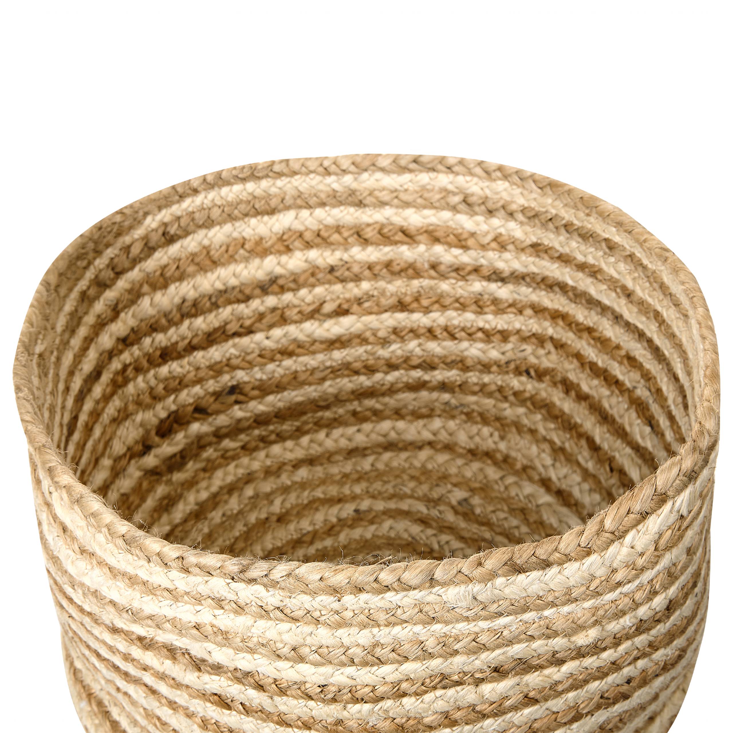 Lot de 3 Paniers de Rangement en Jute Naturelle Beige 13/14/20 cm de Hauteur Accessoire Linge Décoration Boho - Image 8