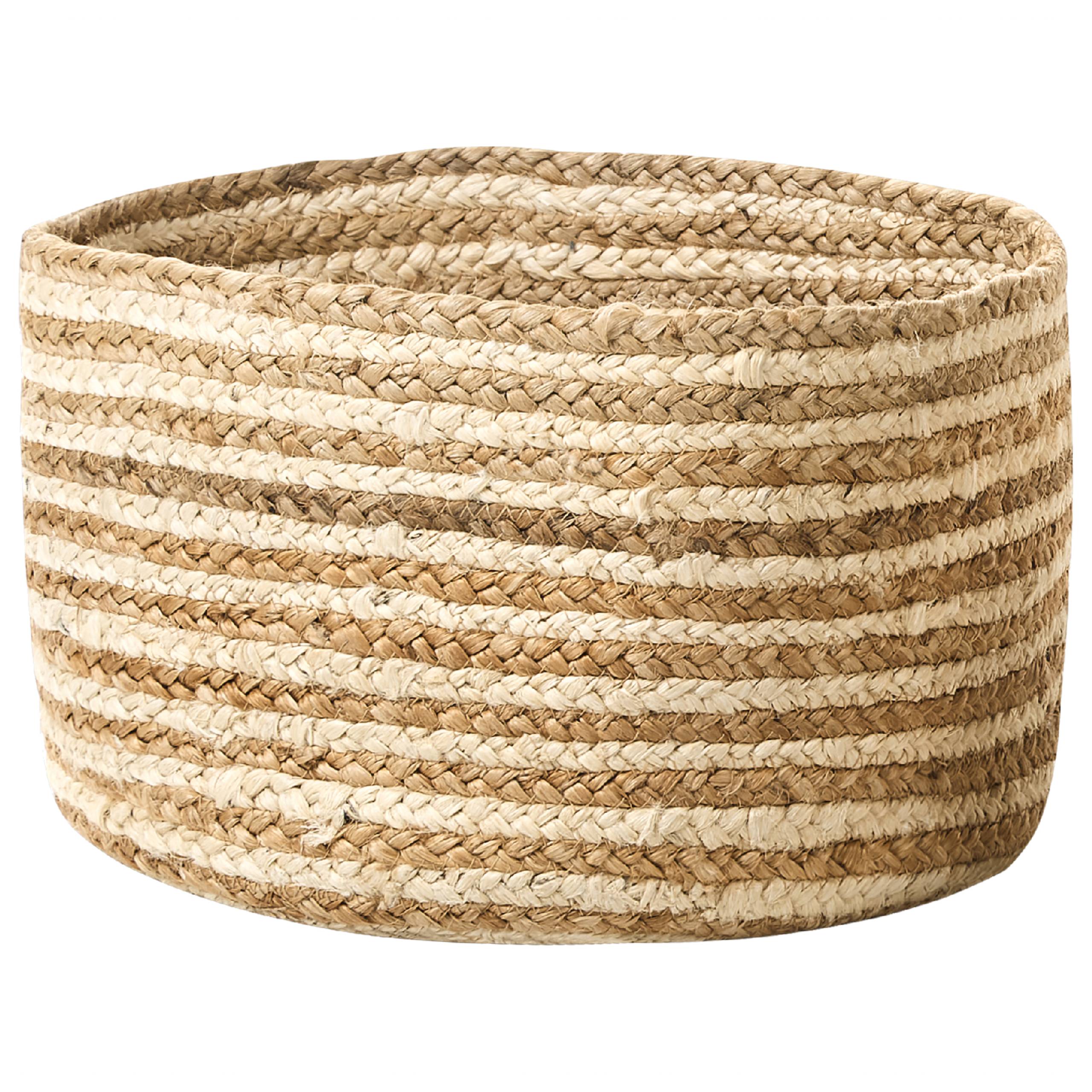 Lot de 3 Paniers de Rangement en Jute Naturelle Beige 13/14/20 cm de Hauteur Accessoire Linge Décoration Boho - Image 5