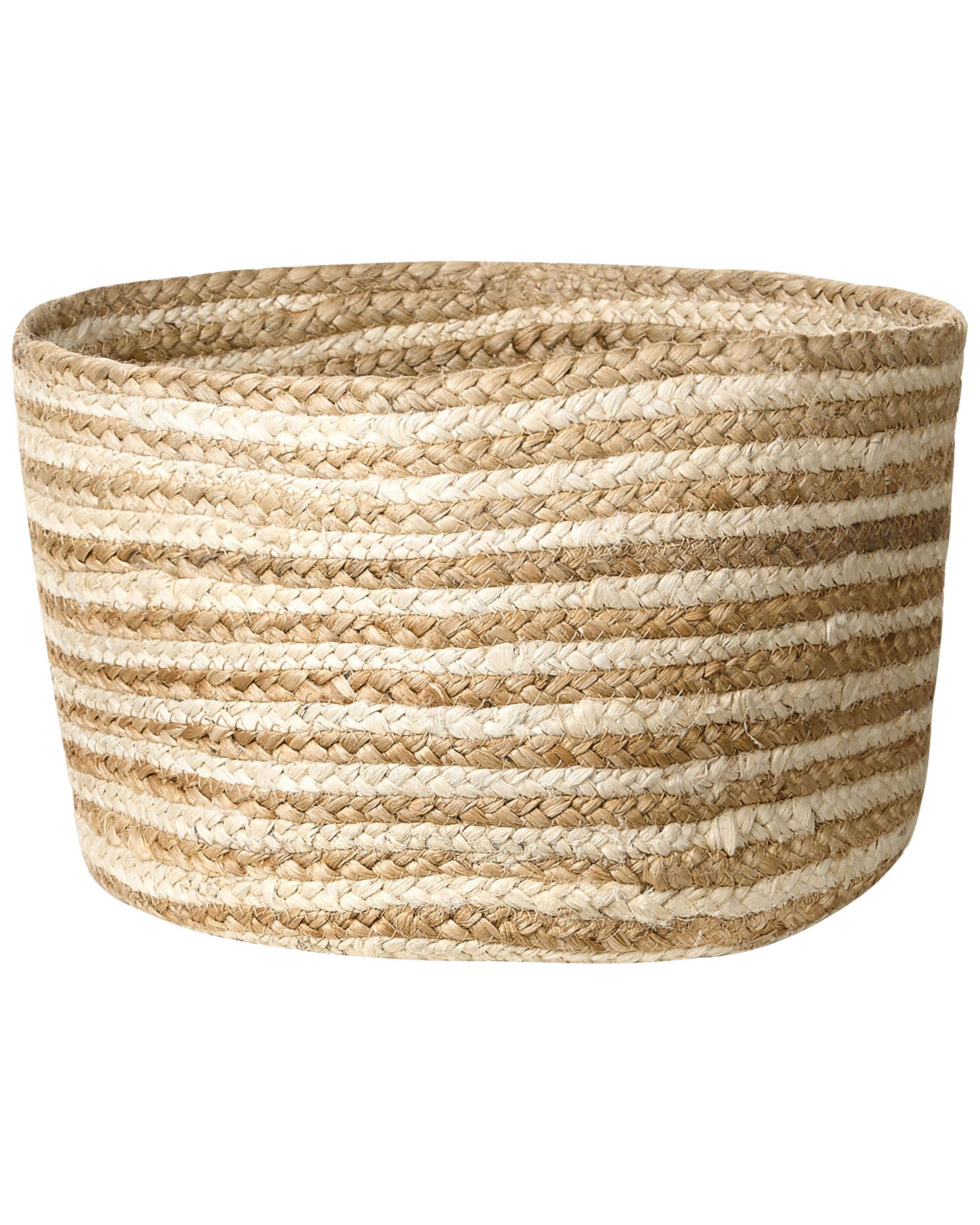 Lot de 3 Paniers de Rangement en Jute Naturelle Beige 13/14/20 cm de Hauteur Accessoire Linge Décoration Boho - Image 9