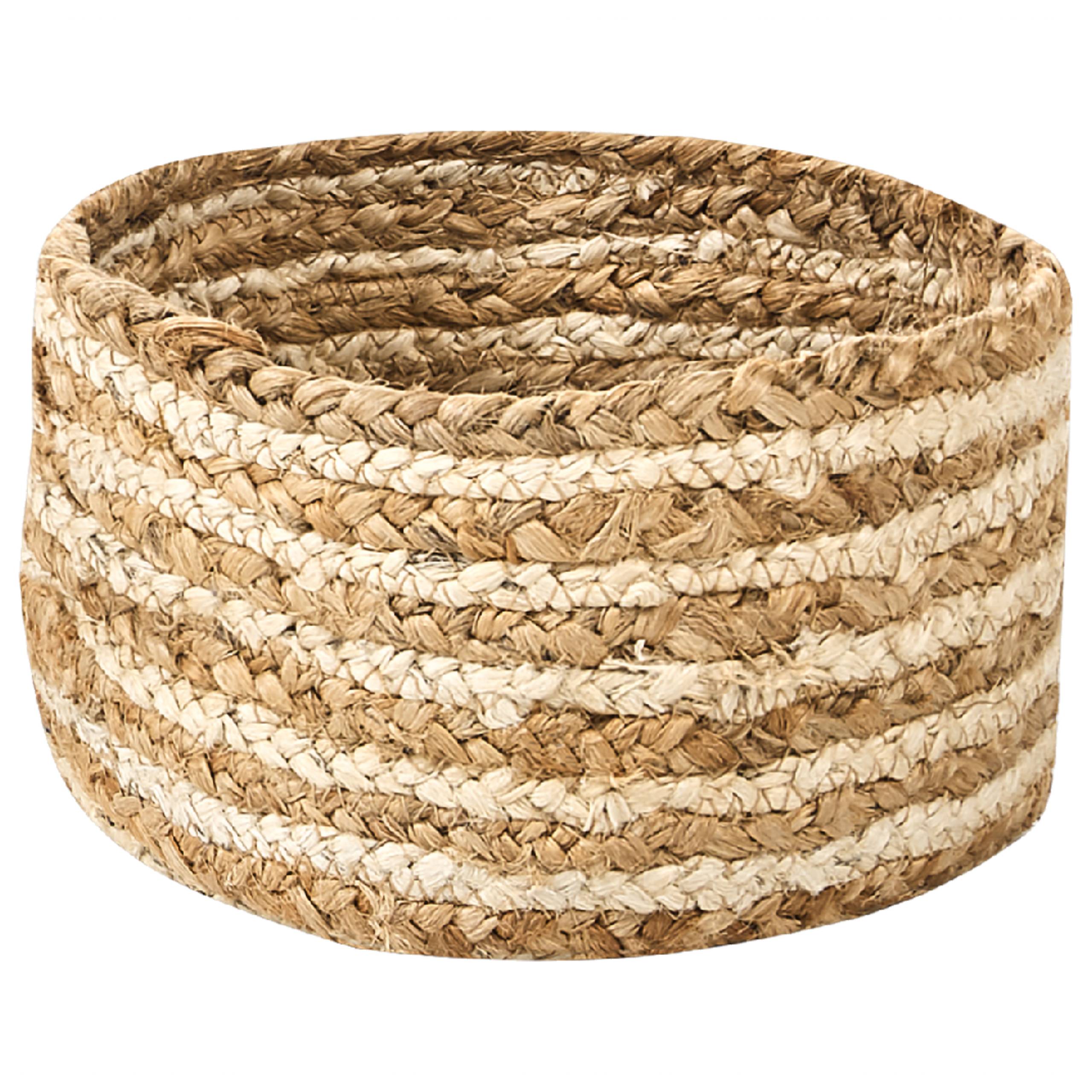 Lot de 3 Paniers de Rangement en Jute Naturelle Beige 13/14/20 cm de Hauteur Accessoire Linge Décoration Boho - Image 7