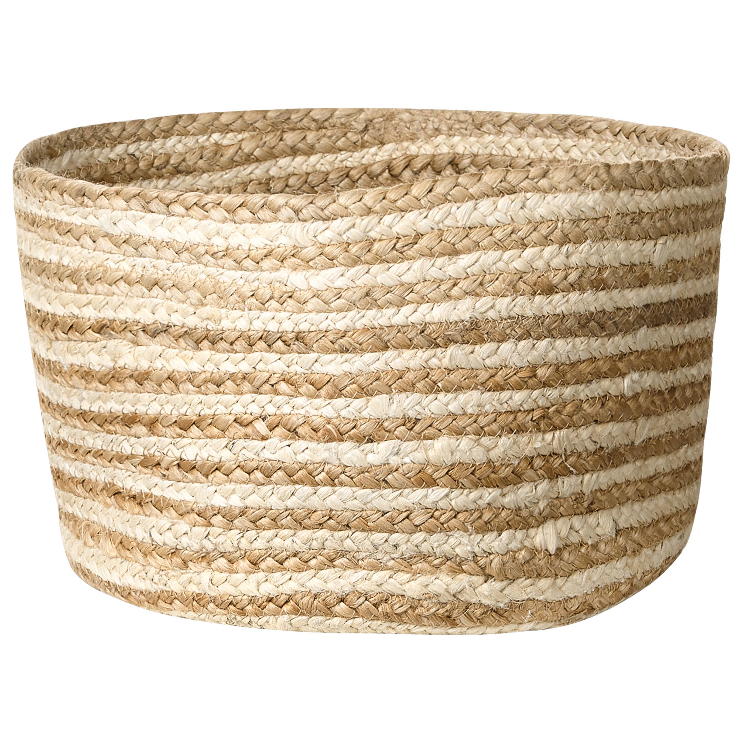 Lot de 3 Paniers de Rangement en Jute Naturelle Beige 13/14/20 cm de Hauteur Accessoire Linge Décoration Boho - Image 4