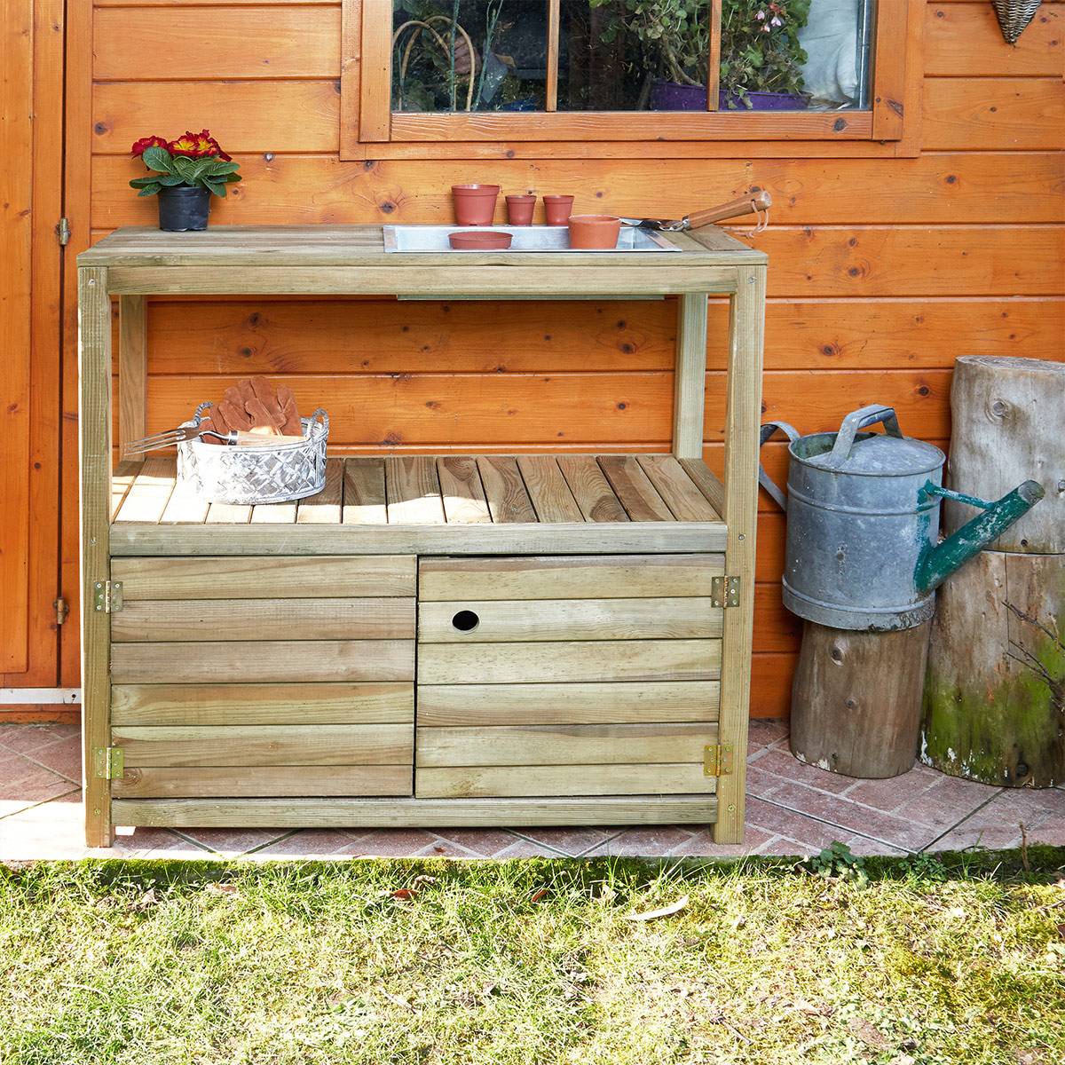 Table de rempotage Œillet en bois - Cémonjardin - Image 3
