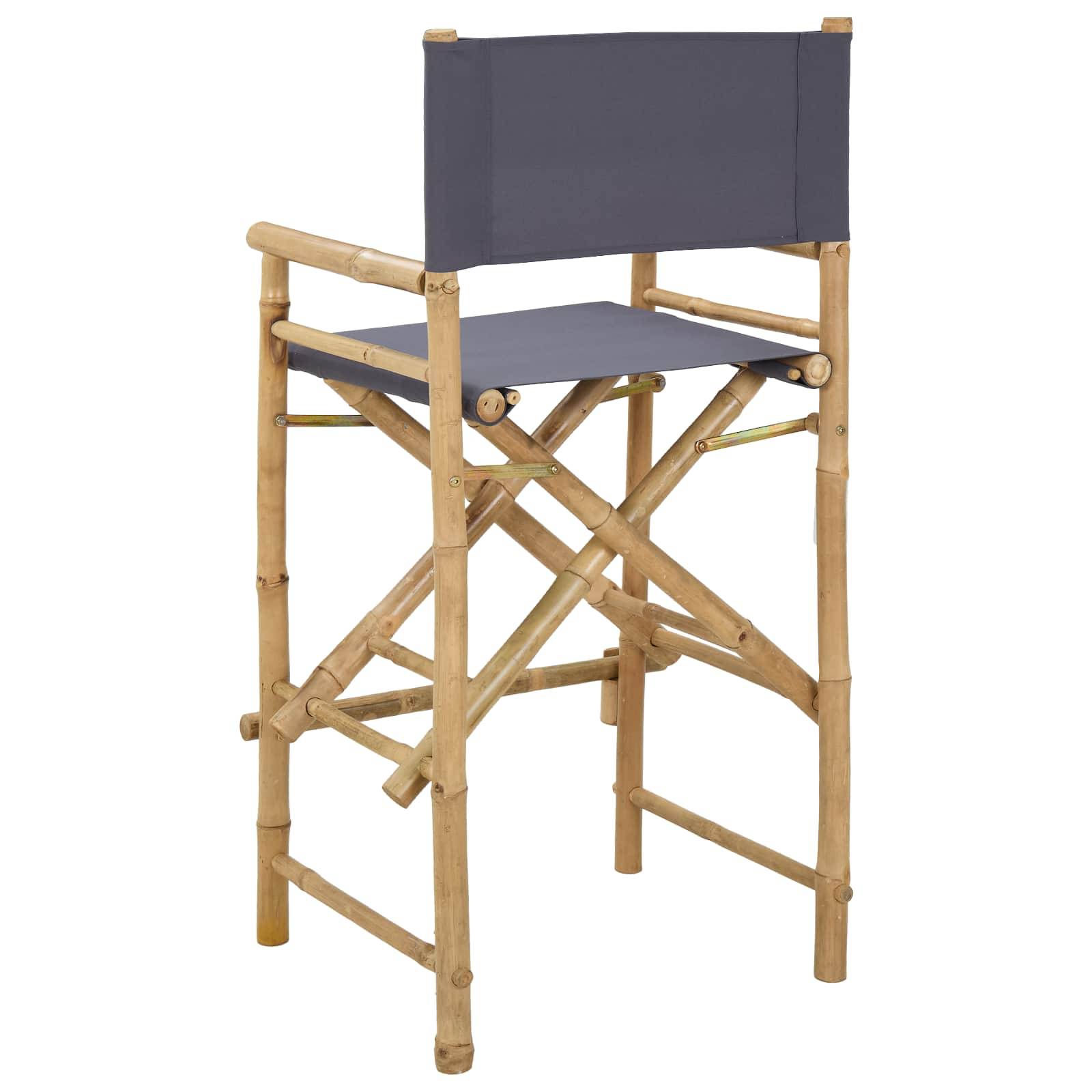 Lot de 2 chaises de directeur bambou naturel 58 x 48 x 115 cm - PANGIVO - Image 7