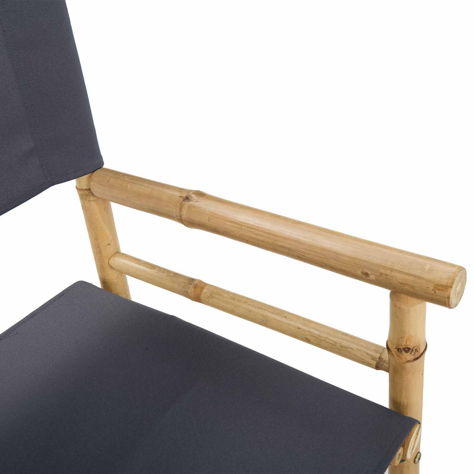 Lot de 2 chaises de directeur bambou naturel 58 x 48 x 115 cm - PANGIVO - Image 9