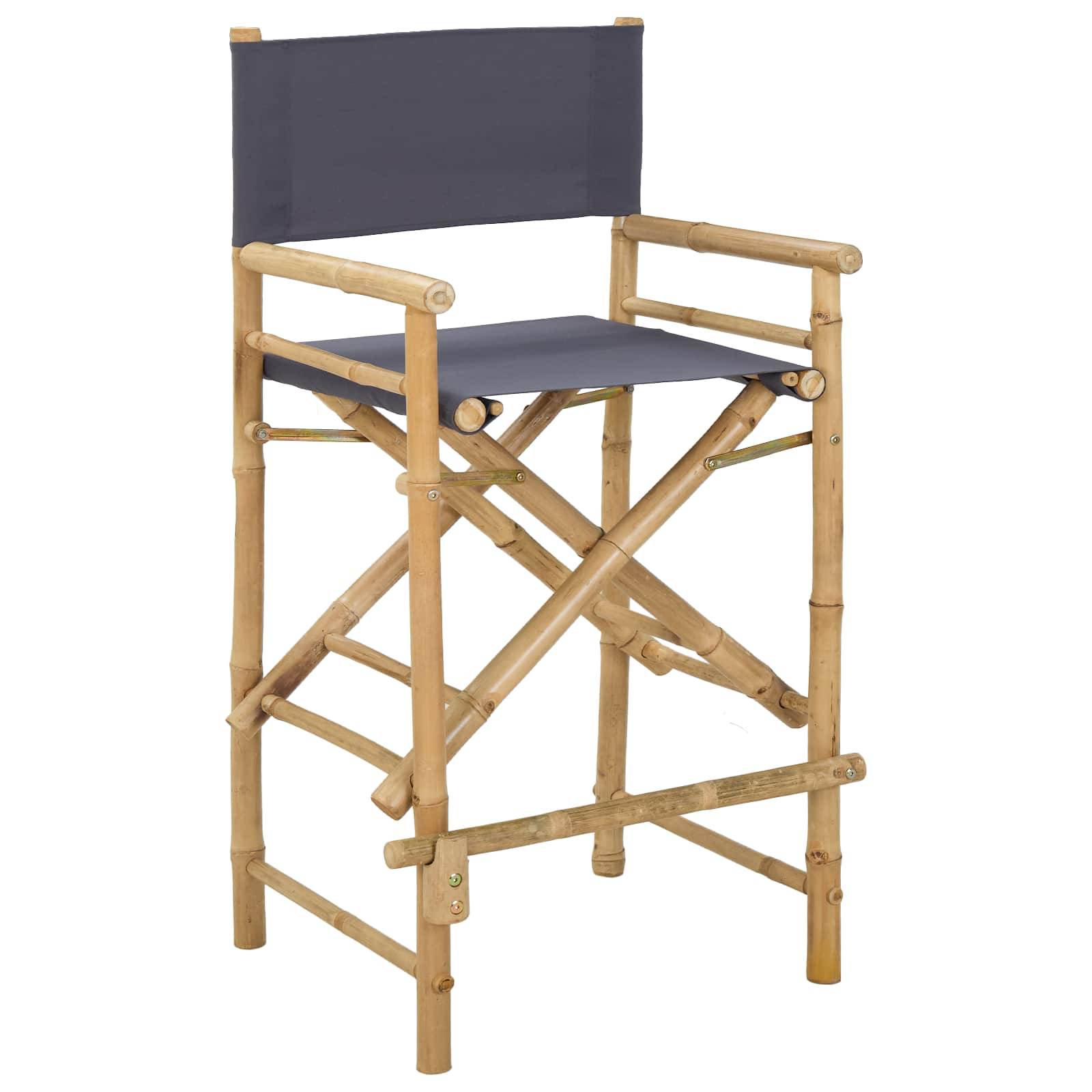 Lot de 2 chaises de directeur bambou naturel 58 x 48 x 115 cm - PANGIVO - Image 3