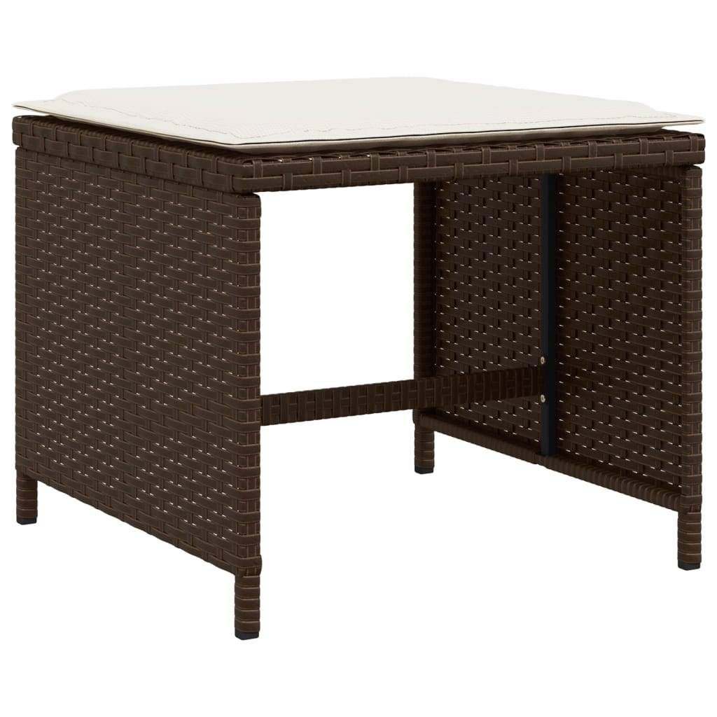 Ensemble Table et Chaises de Jardin 10 Places Marron, Mobilier Encastrable en Poly Rotin et Verre – ComfortXL Outdoor Living - Image 6