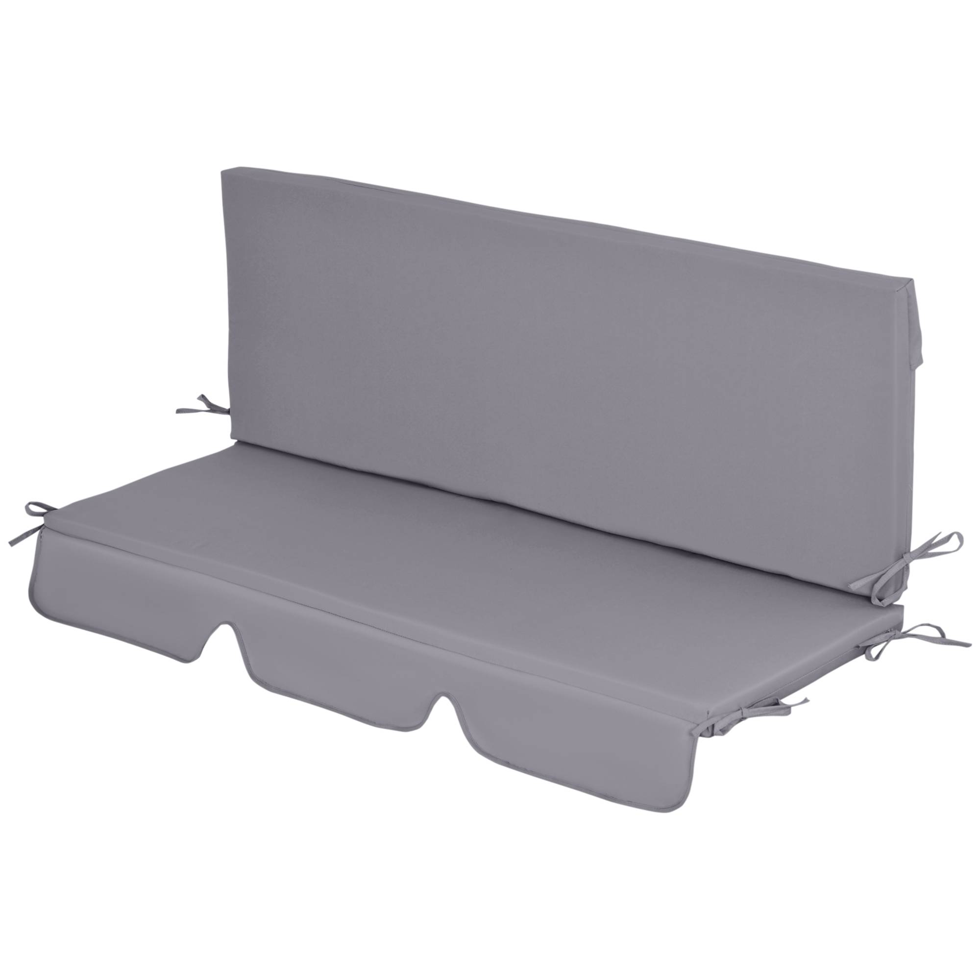 Coussins pour balancelle de jardin, coussins pour balancelle 3 places, 2 pièces,130 x 45 x 5 cm, gris foncé - Image 2