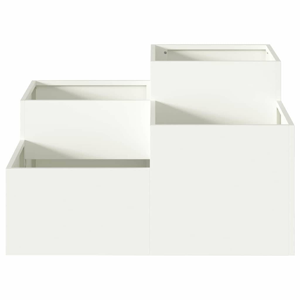 Cache-pot | Bac à fleurs de jardin Blanc 100 x 100 x 48 cm Acier - Image 6