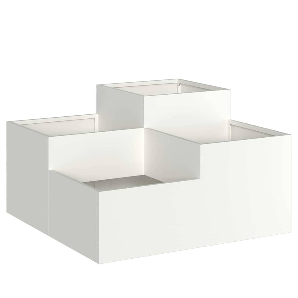 Cache-pot | Bac à fleurs de jardin Blanc 100 x 100 x 48 cm Acier - Image 1