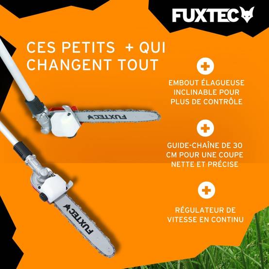 FUXTEC - Débroussailleuse thermique multifonction 5en1 - FUXTEC FX-MT252ER - 52cm3 3CV élagueuse inclinable - Image 4
