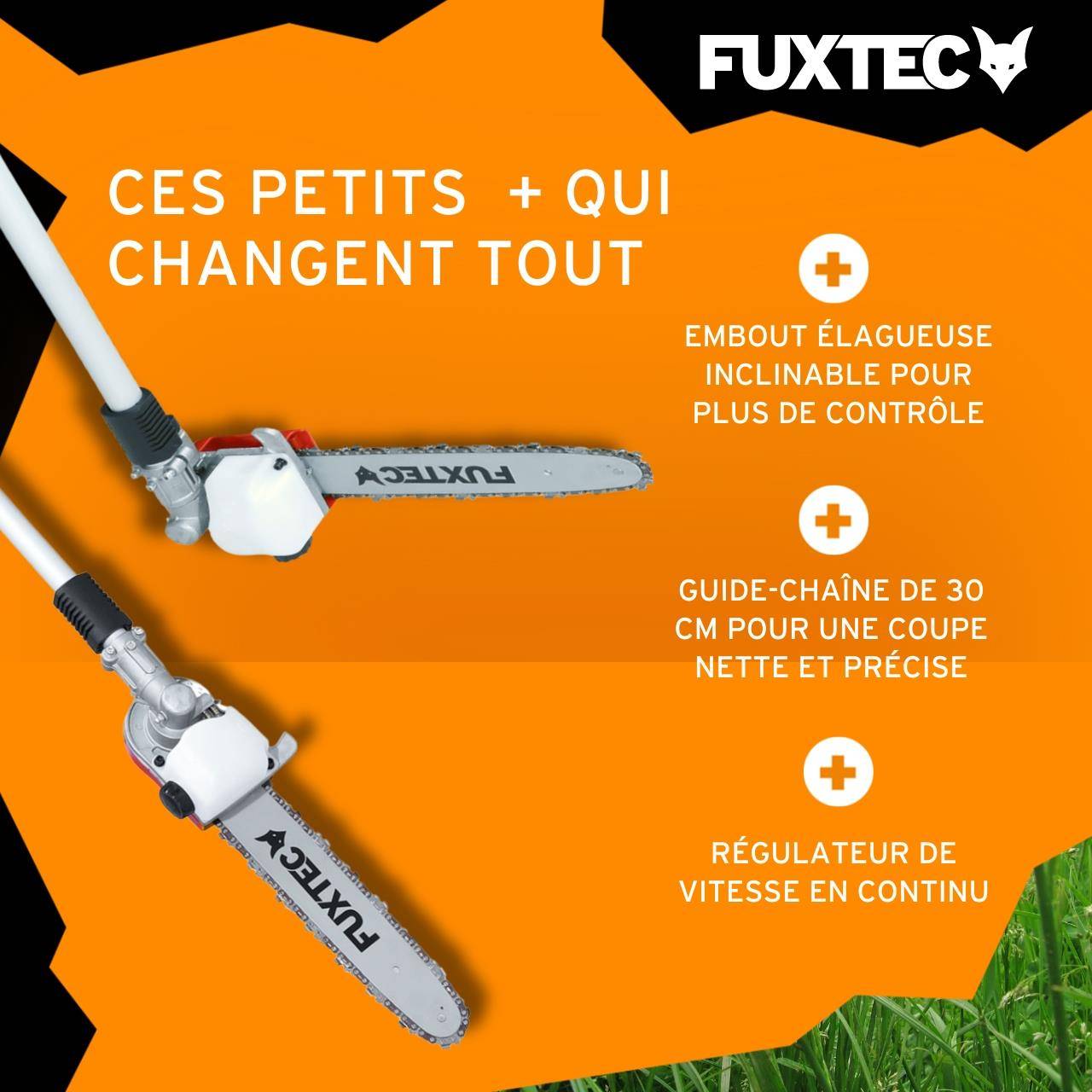 FUXTEC - Débroussailleuse thermique multifonction 5en1 - FUXTEC FX-MT252ER - 52cm3 3CV élagueuse inclinable - Image 4