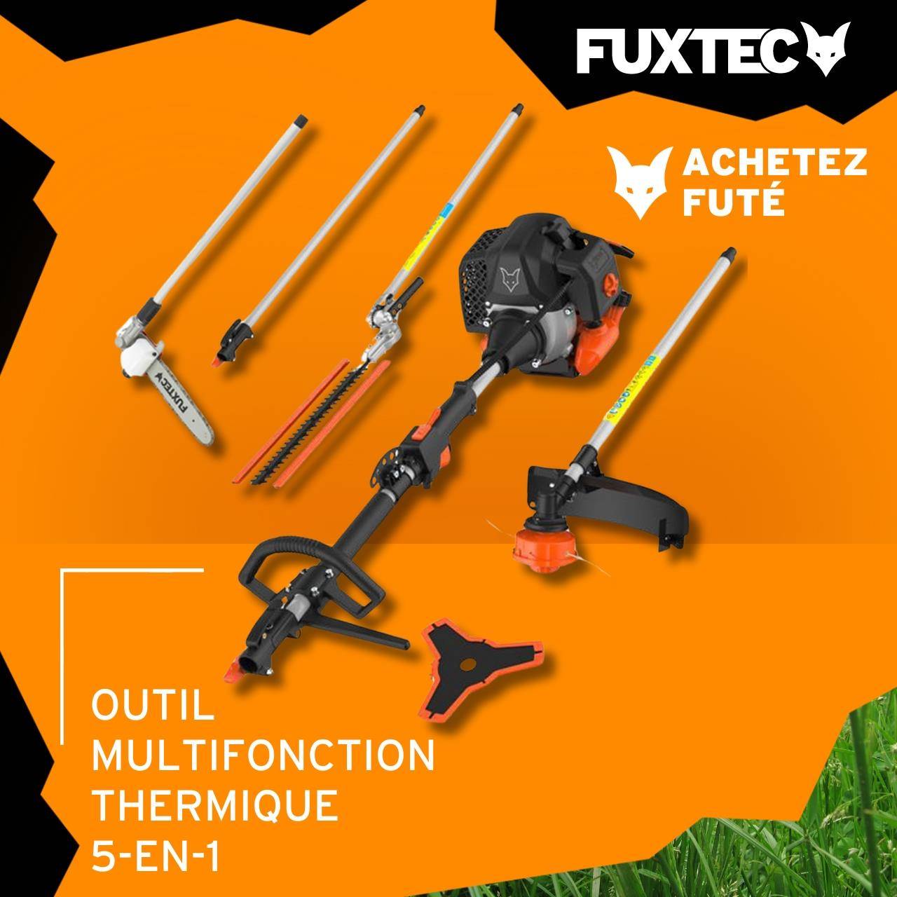 FUXTEC - Débroussailleuse thermique multifonction 5en1 - FUXTEC FX-MT252ER - 52cm3 3CV élagueuse inclinable - Image 2
