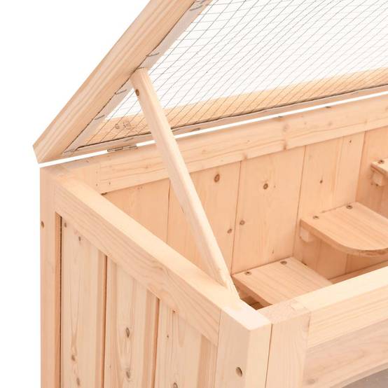 Cage à hamster en bois de sapin avec toit ouvrant 60x36x42 cm – ComfortXL Outdoor Living - Image 8