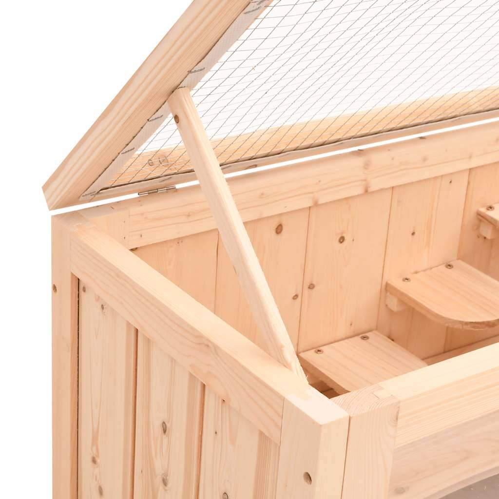 Cage à hamster en bois de sapin avec toit ouvrant 60x36x42 cm – ComfortXL Outdoor Living - Image 8